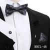 Gravata Borboleta Quadrada de Seda para Negócios Conjunto de 4 Peças Estilo Coreano Masculino Acessórios de Vestimenta para Banquete de Casamento Fábrica de Gravatas de Borboleta Estoque Pronto