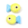 Contas de Vidro Coloridas de Peixinhos Contas de Vidro de Peixinhos Acessórios DIY Furo Reto Pulseira Contas de Vidro de Peixinhos Fofos Atacado