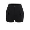 Shorts Feminino Verão 2025 Novo Retro Alta Elasticidade Levanta Bumbum Estilo Americano Hot Girl Cintura em V Bolso Workwear Emagrecedor Versátil Hot Pants