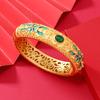 Celebridad de Internet Estilo Caliente Doble Capa Esmalte de Beijing Artesanía Cloisonné Pulsera Lujo Accesible Regalo Popular para Mejor Amiga Pulsera de Verano
