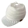 2018 Europa y Estados Unidos ebay explosiones de comercio exterior transfronterizo etiqueta CC sombrero para coleta ala hueca sombrero de lana