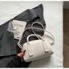 2025 Nuevo Bolso Boston Portátil Exquisito de Moda con Textura de Alta Gama Bolso de Hombro Cruzado de Color Sólido para Mujer que Combina con Todo