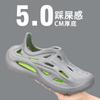 Sapatos Vazados Masculinos para Primavera e Verão 2024 Lançamento Novidade Chinelos com Solado Macio com Sensação de Sapato para Escritório Baotou Sandálias Esportivas de Praia Antiderrapantes