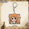 Novo Chaveiro Cruzando o Mar Peça Única Chopper Nami Luffy Desenho Animado Bidimensional Pingente de Acrílico Ornamento