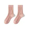 Meias de Lã para Mulheres, Meias Grossas de Outono e Inverno para Mulheres, Meias de Cano Médio, Botas Grossas Quentes e com Travamento de Temperatura, Meias para o Inverno