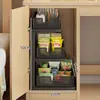 Escritorio de dormitorio con almacenamiento profundo, almacenamiento para torre de computadora, estantería de múltiples niveles para una utilización eficiente del espacio