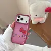 Funda de teléfono KT cat My Melody semitransparente con borde ondulado para iPhone 18 Pro Max, Apple 17, linda 16, adorable 15