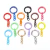 Llavero Colgante de Cadena de Cuatro Secciones Lacada con Hebilla de Primavera de Color Caramelo Accesorios para Joyería DIY Aro de Resorte Colgante para Bolso