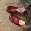 Zapatos de Abuela con Dedos Separados Estilo Old Money, Zapatos sin Cordones de Piel de Vaca con Aumento Interno de Altura de 3 cm, Zapatos Retro Perezosos para Mujer