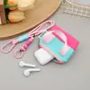 Bolsa de Mão Mini Rosa Dopamina Bolsa para Fone de Ouvido Caixa de Armazenamento Capa Protetora para Cabo de Dados Bolsa Organizadora Porta Moedas Cartões Moderna