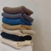 Suéter Suave Ceroso para Niños y Niñas Suéter de Cuello Alto Grueso de Moda Tejido para Niños Estilo Coreano Estilo Occidental Cálido Suéter Base Otoño e Invierno