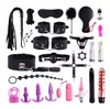 Comércio Exterior Upgrade Kit com 10 Peças Couro Dupla Face Erótico Conjunto de Pelúcia Restrição de Bondage Brinquedos Alternativos