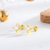 Prego de Osso de Orelha de Prata S925 Simples Estrela Torcida Parafuso Brincos de Piercing de Orelha Femininos Joias de Orelha de Diamante Brilhante