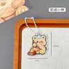 Lindo Oso Amarillo Crema Llavero Creativo Decoración de Mochila Escolar Acrílica Colgante de Dibujos Animados de Aspecto Atractivo Mejor Amiga Regalo