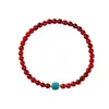 Pulseira Fina de Pedra Shoushan Estilo Chinês para Mulheres, Empilhável Simples, Pulseira com Design Sonhador de Ametista e Turquesa, Pulseira para Melhor Amiga