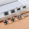 AliExpress Amazon nuevos gemelos de cristal de diamante redondos moda rayados gemelos para camisa de hombre