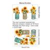 Pegatinas de pared con diseño de flores y plantas, girasoles y mariposas en 3D, para sala de estar y dormitorio.