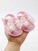 Sandalias de Verano para Bebé con Suela Suave y Lazo, Estilo Nuevo, Lindas Sandalias con Puntera Cerrada para Niñas de 0 a 1 Año