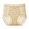 Calcinha feminina de renda, cintura alta, justa, elástica, macia, seda, jacquard, modeladora, cor sólida, sem costura, calcinhas de cintura alta
