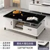 Mesa de centro para sala de estar, adecuada para apartamentos pequeños, mesa de té simple moderna para balcón, mesa de té de vidrio de lujo ligero