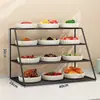 Prateleira Multifuncional para Preparo de Alimentos na Cozinha, Prato Lateral e Rack de Armazenamento de Louças, Artefato de Múltiplas Camadas, Prateleira Doméstica para Vegetais na Bancada
