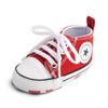 Zapatos de bebé al por mayor, primavera y otoño, color sólido, con cordones, zapatos de lona Joker, zapatos para niños pequeños, zapatos de bebé D603