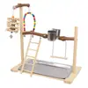 Percha de Madera para Loro Periquito Myna Afilador de Garras Autoentretenimiento Alivio del Aburrimiento Juguete de Descanso Parque de Juegos Percha para Loro