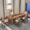 Nueva mesa de té y silla de madera maciza china, combinación de mesa de té y silla de negociación zen, mesa de té de Kung Fu para reuniones de troncos en la sala de estar