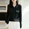 Cárdigan de Punto Minimalista con Cuello Alto y Media Cremallera para Mujer con Bolsillos, Prenda Exterior Adelgazante de Manga Larga