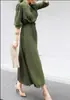 Novo Vestido Plissado de Manga Longa Feminino Slim Fit Cintura Apertada Emagrecedor Estilo Coreano Saia Plissada Longa Elegante Vestido Primavera e Outono 2024