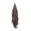 Peluca de coleta con trenzas para mujer, mechas que se enrollan solas, coleta baja natural y voluminosa, coleta alta para mayor volumen
