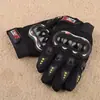 Luvas de Motocicleta com Casco Protetor para Proteger as Articulações, Esportes ao Ar Livre Respiráveis Antiderrapantes Dedo Longo Tela Sensível ao Toque Luvas de Equitação