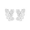 Brincos de Prata de Lei S925 Vazados Filigrana Borboleta para Mulheres Primavera e Verão Ins Estilo Fada Gentil Elegante Simples Doce