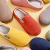 Pantuflas de algodón para el hogar primavera y otoño invierno hogar para mujer antideslizantes suela gruesa pareja para hombre confinamiento interior felpa invierno