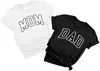 Camisetas Europeias Transfronteiriças para Mãe e Pai Roupas Combinando para Casais Pai e Mãe