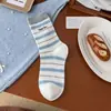 Calcetines Lindos de Cachorro para Mujer, Calcetines de Verano Finos de Encaje a Media Pantorrilla, Estilo Caricatura Japonesa de Moda, Calcetines Largos de Verano Estilo Universitario