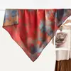 90 Nuevo Estilo Exótico Azul Otoño/Invierno Versátil Bufanda Exterior de Terciopelo para Mujer, Bufanda Cálida, Pañuelo para el Cuello, Bufanda Cuadrada Grande