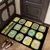 Felpudo de entrada de dibujos animados retro hecho de tierra de diatomeas, alfombrilla absorbente y antideslizante para el baño y el inodoro del hogar