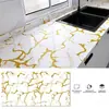 Película Adesiva para Backsplash CTZS Ouro Branco Mármore Textura de Pedra Brilhante Polida Autoadesiva Cobertura de Bancada Estilo Moderno Minimalista de Luxo Alta Resistência ao Calor à Prova de Óleo Anti-Manchas Limpável Para Proteção contra Respingos de Fogão de Cozinha Superfície de Armário Atualização 60cm