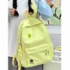 Mochila bordada floral estilo coreano para estudantes do ensino fundamental II e médio, alto valor estético, design único, mochila escolar de grande capacidade