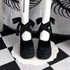 Lillian Oso Panda Zapatos Originales Lo Plataforma Impermeable Zapatos de Tacón Alto Elegantes Zapatos Mary Jane