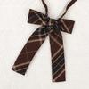 Jk Retro Marrom Xadrez Listrado Japonês Café Lazy Tie-Free Feminino Gravata Borboleta Estilo Universitário Moda Masculina