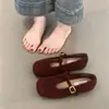 Sapatilhas Quadradas Estilo Ballet Retrô Francês para Mulheres 2026 Primavera e Outono Novos Sapatos Mary Jane de Solado Macio com Saia