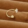 Pendientes de plata S925 con forma de C y hebilla para oreja con 26 letras en inglés y circonitas, joyería creativa con aguja.