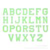 Em estoque 26 adesivos de tecido com letras em inglês, acessórios de roupas de cor sólida, adesivos bordados, letras, logotipo bordado, adesivos de remendo de furo, atacado