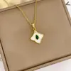 Atacado de Joias Transfronteiriço Colar de Aço Titânio para Mulheres, Não Desbota, Versátil, Luxo Leve, Exquisito, de Alta Qualidade, Temperamento, Corrente de Clavícula da Moda