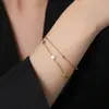 Set de Joyería Que No Se Desvanece, Nuevo Brazalete de Acero de Titanio para Mujer, Joyería de Mano de Moda Versátil Estilo Ins, Joyería para Mujer, Sentido de Alta Gama