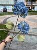Hortensia verde de simulación de 2 cabezas Fabricantes Hortensia Xiyan de 2 cabezas blanca boda guía de camino decoración suave flor artificial al por mayor