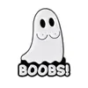 Broche de Letra Fantasma Divertido, Accesorios de Insignia de Halloween Divertidos y Creativos, Accesorios de Pines Personalizados de Fantasma Lindo en Blanco y Negro