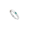 Anillos de Pareja First-Look para Hombres y Mujeres, Anillos de Par de Esmalte Azul con Forma de Corazón de Lujo de Nicho, Regalo de San Valentín de Gama Alta